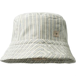 Wheat bucket hat - Aquablue stripe